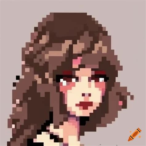 Pixel art of a stylish video game girl character