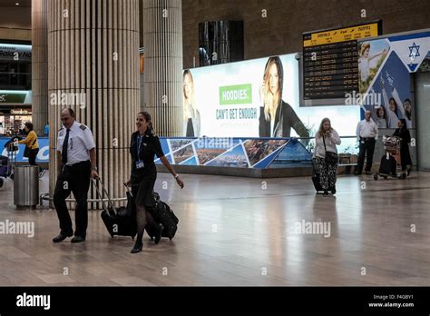 Tel-Aviv Ben-Gurion International Airport arrivals hall Stock Photo - Alamy