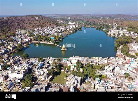 Aerial View of Narsinghgarh Fort and surrounding areas located in ...