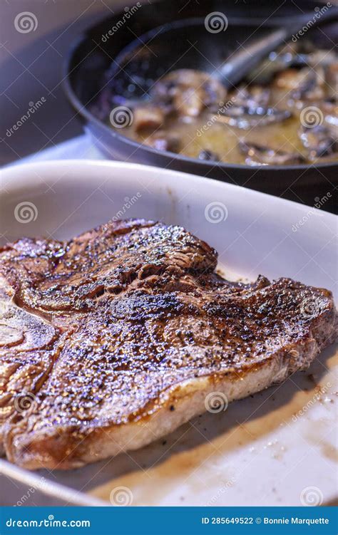 T Bone Steak Dinner with Sides. Stock Photo - Image of chop, portion: 285649522