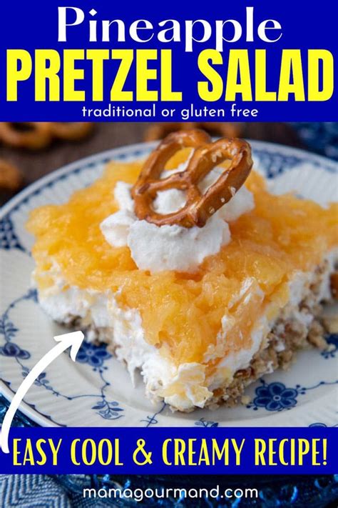 Pineapple Pretzel Salad | Recipe | Pineapple pretzel salad, Recipes, Creamy recipes