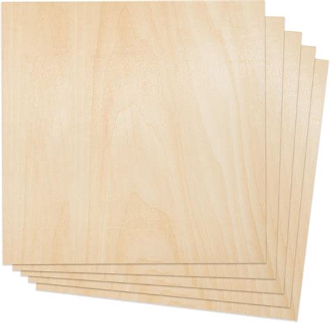 Amazon.com: Plywood Sheet Board Squares, A Grade, 12 x 12 inch, 1.5mm ...