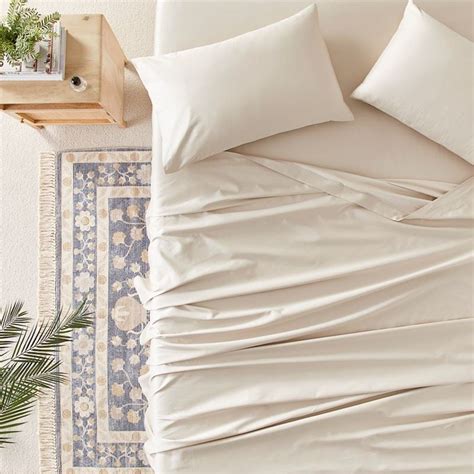 600TC Bamboo Cotton Natural Sheet Set | Adairs