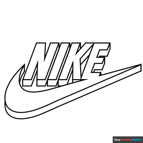 Nike Logo Coloring Page | Easy Drawing Guides