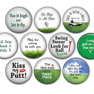 Funny Golf Sayings Pin Back Buttons, Backpack Pins, Jacket Buttons ...