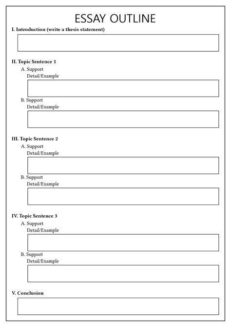 Practice Outlining Worksheet