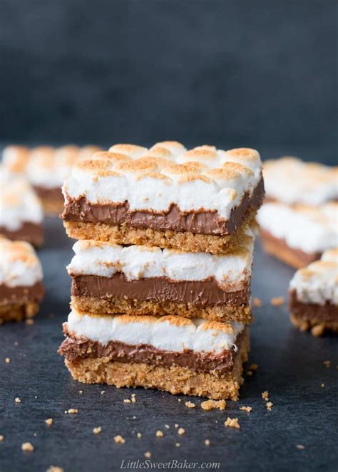 S'mores Bars {just 4 ingredients} - Little Sweet Baker