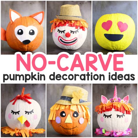 Amazing Pumpkin Painting Ideas & Other No Carve Pumpkin Decorating Ideas - Easy Peasy and Fun