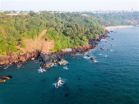 Aerial View of the Coastline of Vasco Da Gama in Goa India Stock Photo ...