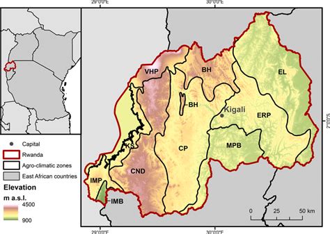 Topography of Rwanda and agro-climatic zones (ICRAF 2015): BH =... | Download Scientific Diagram