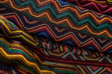 Premium AI Image | Closeup of a multicolored traditional African textile