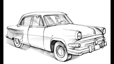 Classic Car Sketches at PaintingValley.com | Explore collection of Classic Car Sketches