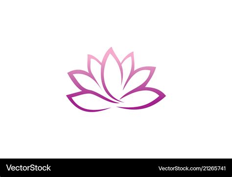 Abstract lotus flower logo Royalty Free Vector Image