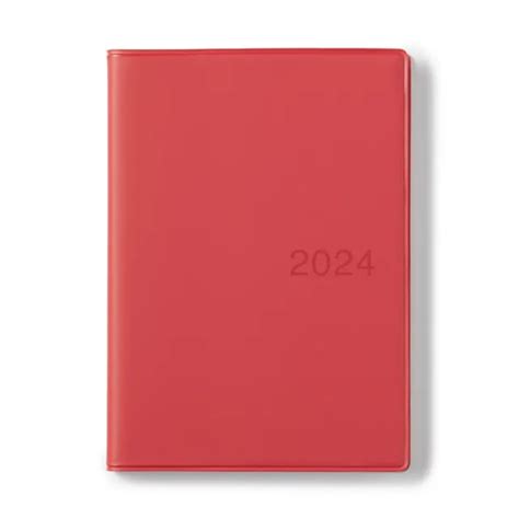 MUJI 2024 B6 Monthly Weekly Schedule Notebook Planner Red $26.32 - PicClick