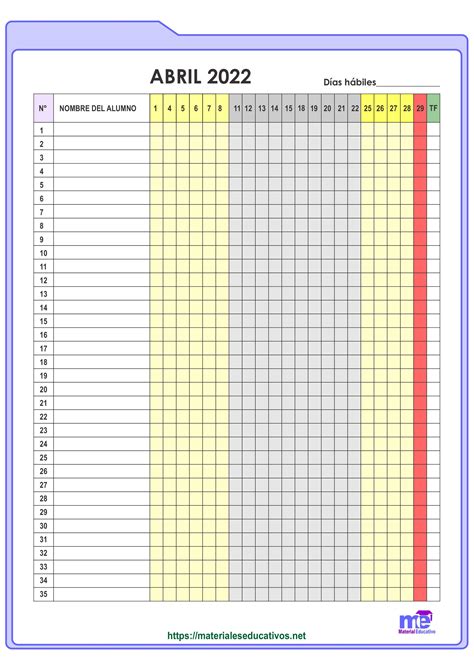 Como Hacer Lista De Asistencia Escolar - farez