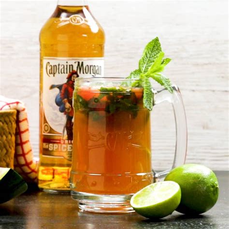 Captain Morgan Mojito With Watermelon and Coconut Ice