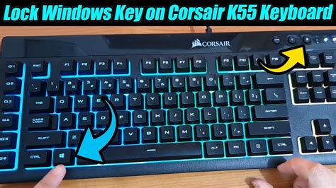 How To Lock Windows Key on Corsair K55 Keyboard To Prevent Disruption During Game Play - YouTube