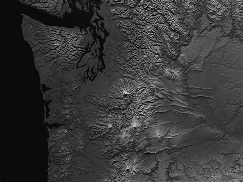 Cascade Mountain Range Map Art