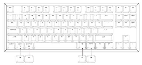 Keychron K8 Keyboard Keycap Layout and Size Chart – Keychron Germany