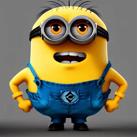 buff minion from despicable me, 4 k, high resolution, | Stable Diffusion