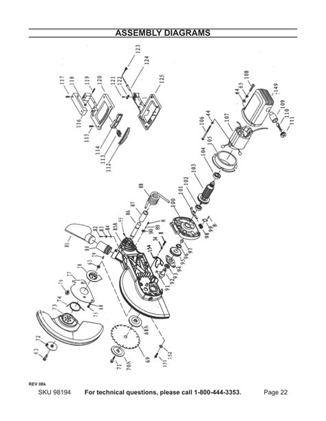 Assembly diagrams | Harbor Freight Tools 98194 User Manual | Page 22 / ...