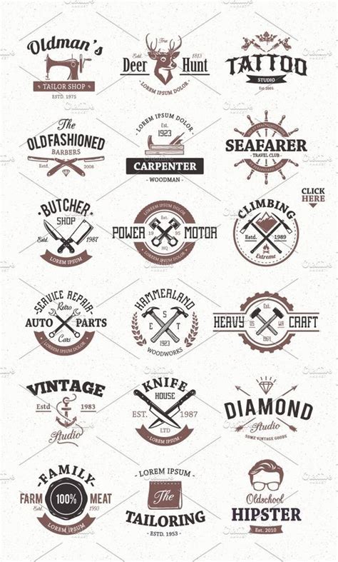 Workshop Logo Templates | Vintage logo design, Logo design, Logo templates