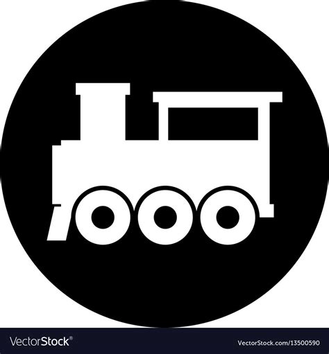 Steam train silhouette isolated icon Royalty Free Vector