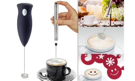 Milk Frother with Stand or Stencil Set $7.99 -$9.99 (regularly $34.99 ...