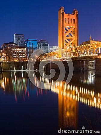 Tower Bridge and Sacramento at night