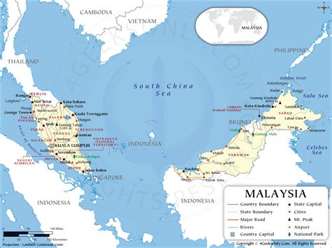 Malaysia Map HD