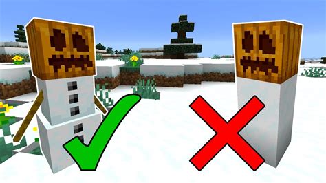 How to Make a Snow Golem in Minecraft (All Versions) - YouTube