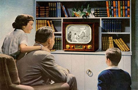 Family Watching Tv 1950s