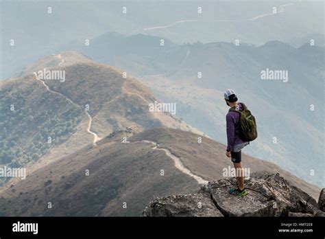 Hiking up Lantau Peak and Sunset Peak, on Lantau Island, Hong Kong ...