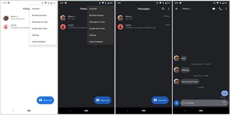 Dark Mode For Android Messages Is Being Rolled Back | Ubergizmo