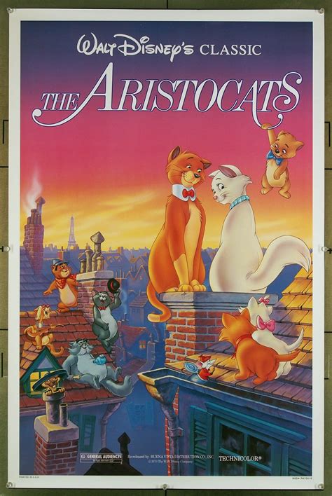 ARISTOCATS, THE (1970) 27814 Movie Poster Rolled One-Sheet 27x41 Very Fine Disney Animation Re ...