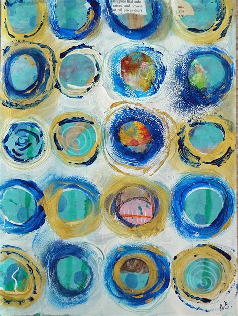 Abstract Painting Circles Painting Original Mixed Media Painting on Paper Wall Art Decor - Etsy ...