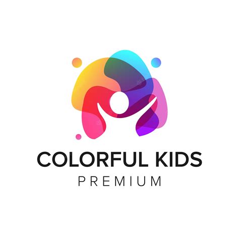 Premium Vector | Colorful kids logo icon vector template