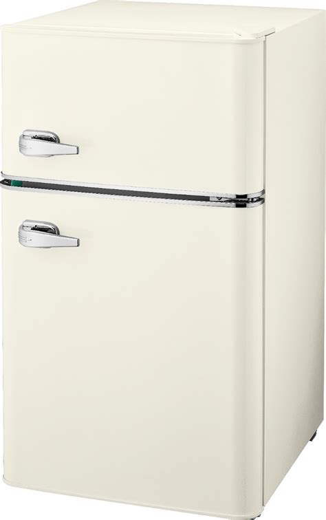 Insignia™ - 3.1 cu. ft. Retro Mini Fridge with Top Freezer - Creamy Vanilla - RTBShopper.com