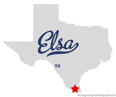 Map of Elsa, TX, Texas