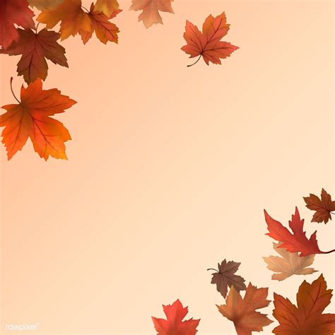 Red maple leaf framed background illustration | free image by rawpixel ...