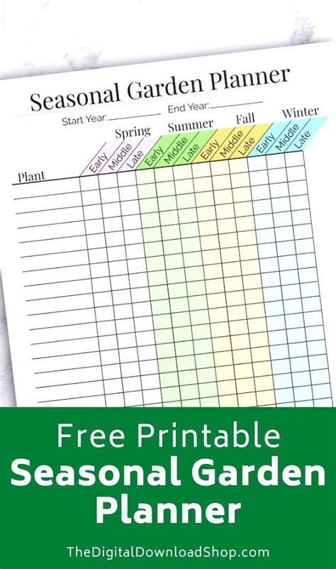 Template free printable garden planner - guideindo