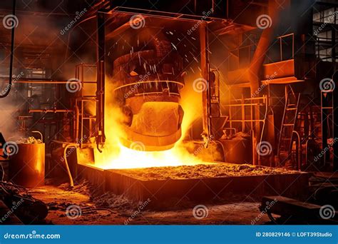 775_Blast_furnace_smelting_2 Stock Illustration - Illustration of ...