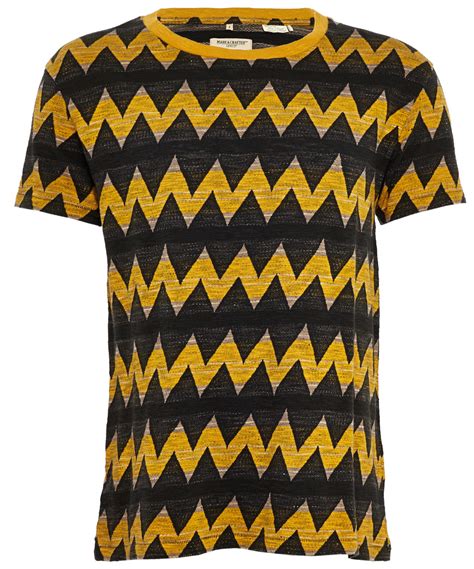 Levi's Yellow Zig Zag Print Tshirt in Black for Men (yellow) | Lyst