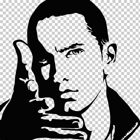 eminem black and white art - Clip Art Library