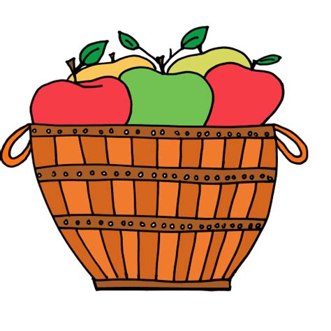 Apple Basket Cliparts - Add a Touch of Charm to Your Design Projects