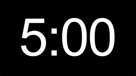 5 minute countdown timer with warning per minute elapsed - YouTube