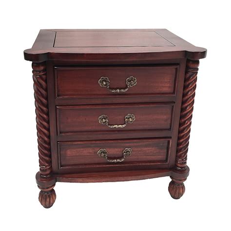 Solid Mahogany Wood Bedside Table | Turendav Australia | Antique ...