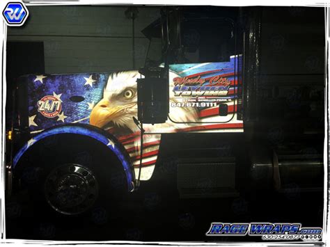 Reflective Vinyl Tow Truck Wrap - Americana - Rage Wraps