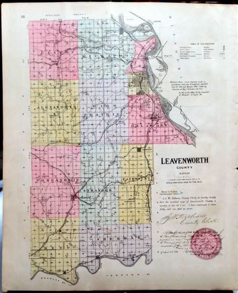 BIBLIO | [Map] Leavenworth County, Kansas by | Paperback | 1887 | L. H. Everts