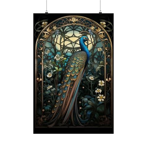 Art Deco Peacock - Etsy